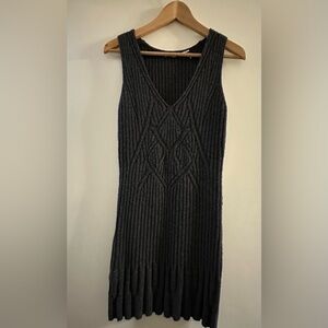 Charcoal gray Sleeveless Knit Dress